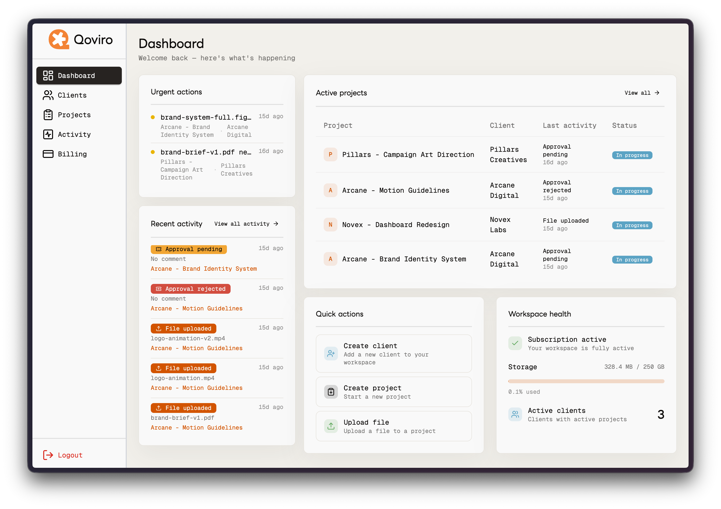 Freelancer dashboard